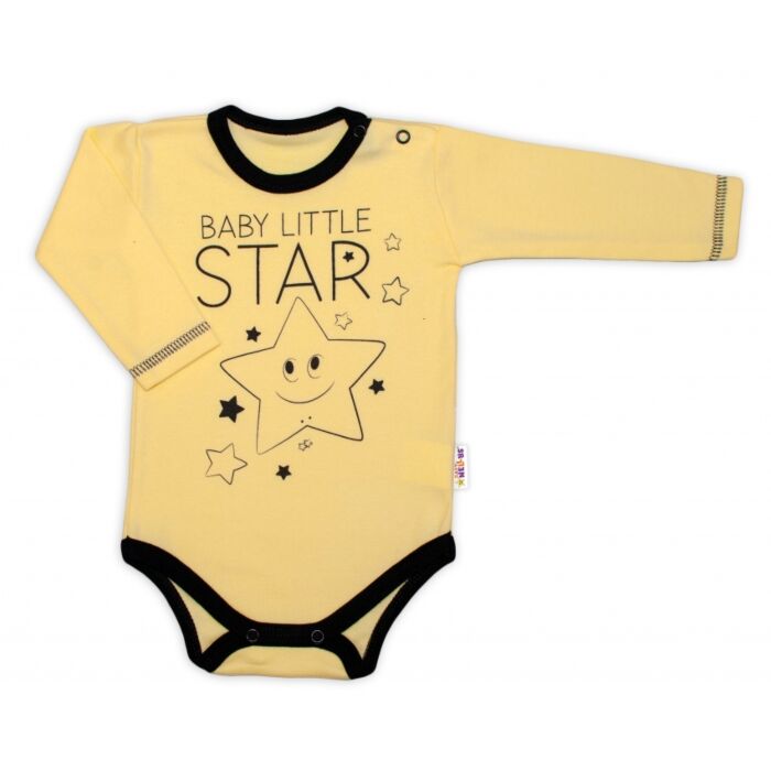 Baby Nellys Body Žlté Dlhý Rukáv Baby Little Star
