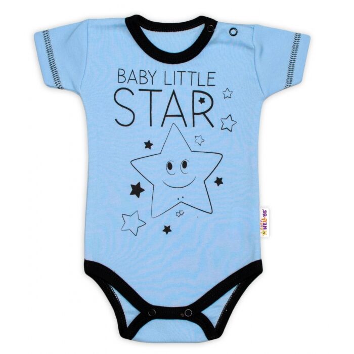 Baby Nellys Body Modré Krátky Rukáv Baby Little Star