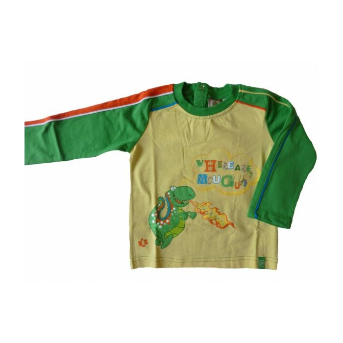 Quadri Foglio Tričko S Dlhými Rukávmi Žlto-Zelené*Dopredaj Veľ.80
