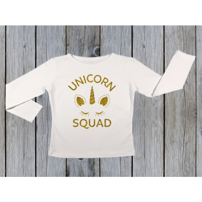 KIDSBEE Dievčenské Bavlnené Tričko Unicorn Squad Biele