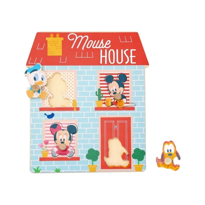 Disney Drevené Puzzle Domček Pre Najmenších Mickey A Priatelia
