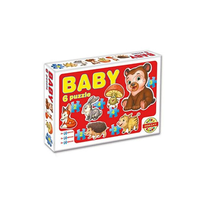 Dohany Detské Puzzle Baby Lesné Zvieratká 6ks