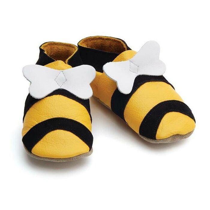 Starchild Chlapčenské Kožené Topánočky Bee Yellow