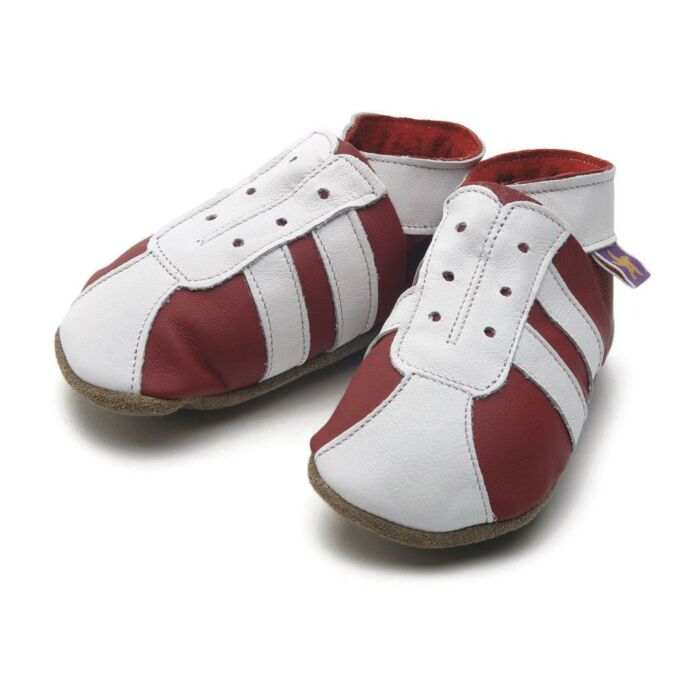 Starchild Chlapčenské Kožené Topánočky Sporty Red / White