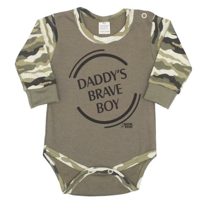 New Baby Body Dlhý Rukáv Army Boy