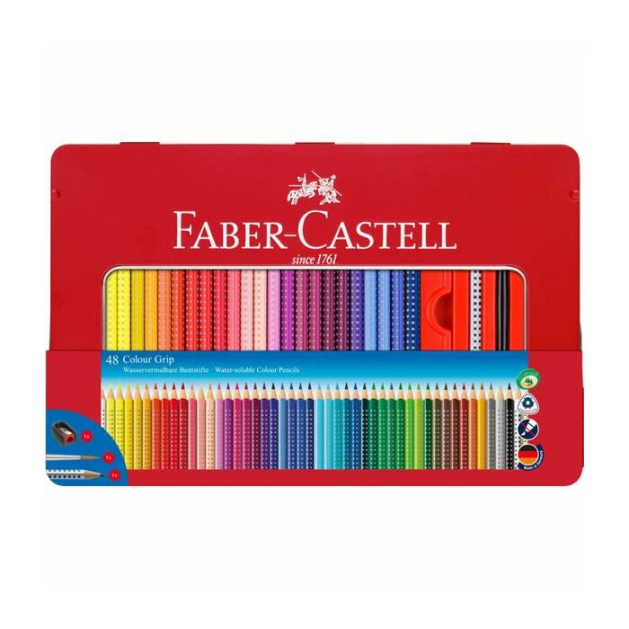 Faber Castell Pastelky Akvarelové Colour Grip Set 48 Farebných V Plechu 