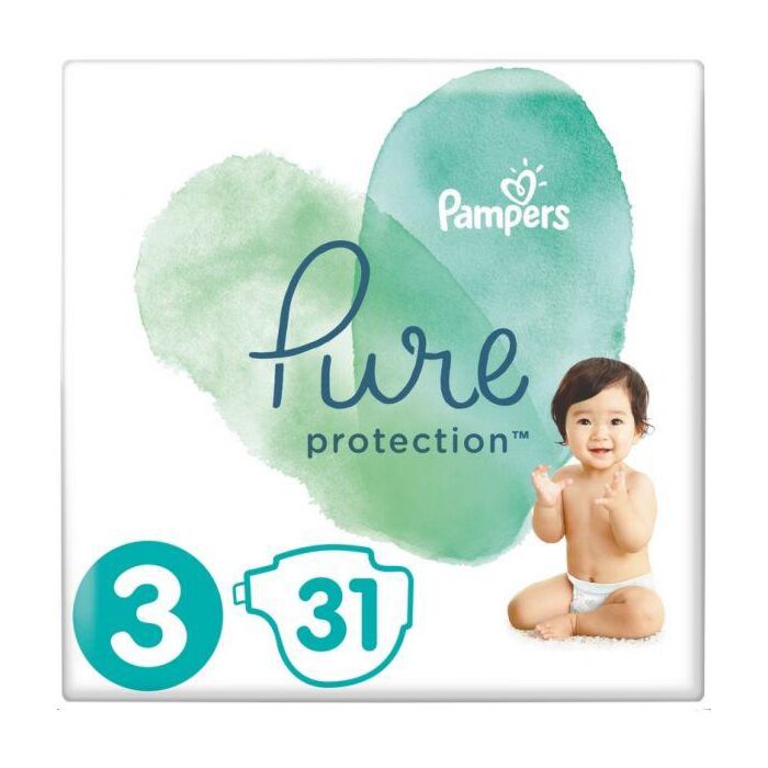 Pampers Plienky Pure Protection 3 MIDI 6-10kg 31ks