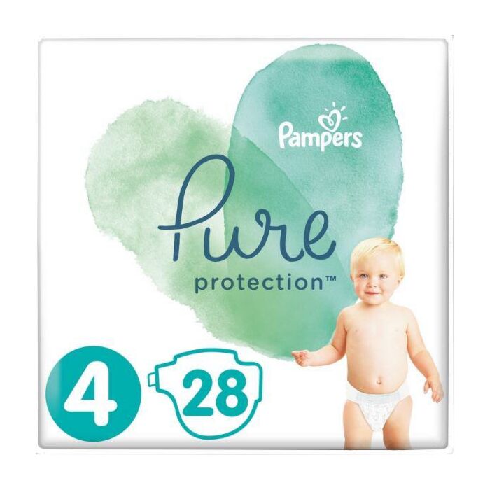 Pampers Plienky Pure Protection 4 MAXI 9-14kg 28ks