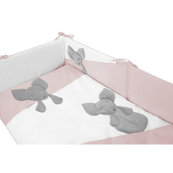 Belisima 3-dielne Posteľné Obliečky Mouse Ružová