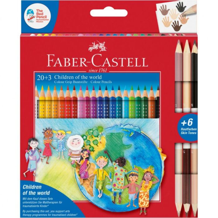 Faber Castell Pastelky Deti Sveta Color Grip Set 20+3 Farebné