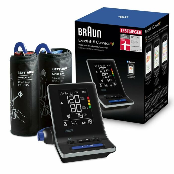 Braun EXACTFIT™ 5 CONNECT BUA6350 Ramenný Tlakomer S Funkciou Bluetooth