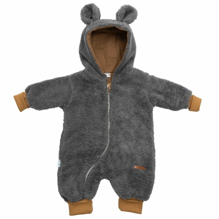 New Baby Luxusný Detský Zimný Overal Teddy Bear Sivý