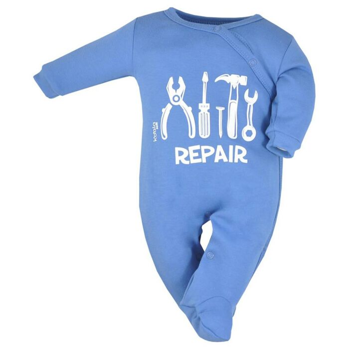 KOALA Dojčenský Bavlnený Overal Repair Blue