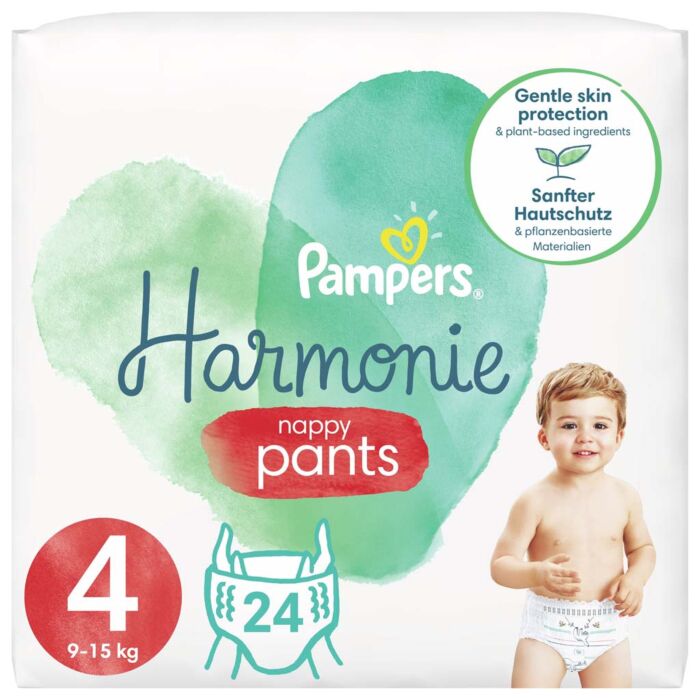 Pampers Harmonie Pants Nohavičky Plienkové Jednorazové 4 (9-15 kg) 24 ks