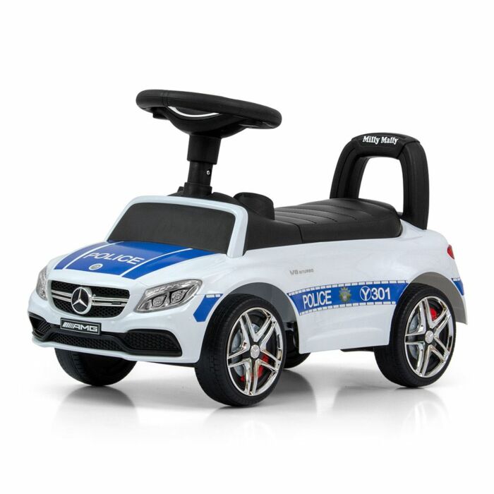 Milly Mally Detské Odrážadlo Police Mercedes Benz AMG C63 Coupe