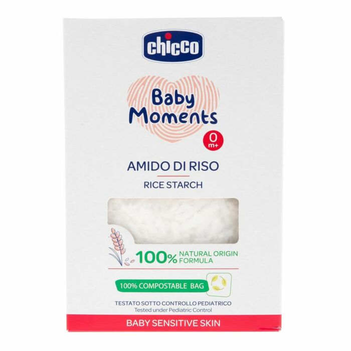 Chicco Škrob Detský Ryžový Do Kúpeľa Baby Moments Sensitive 250 g 