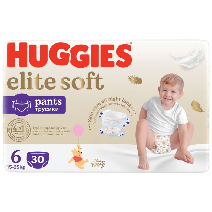 HUGGIES Elite Soft Pants Nohavičky Plienkové Jednorázové 6 (15-25 kg) 30 ks