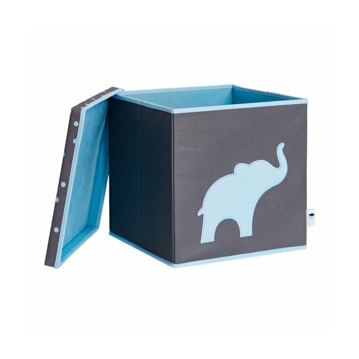 Love It Store It Úložný Box Na Hračky S Krytom Šedý Modrý Slon