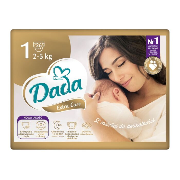 Dada Extra Care Plienky Jednorázové 1 Newborn (2-5 kg) 26 ks