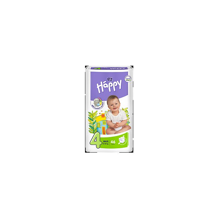 BELLAHAPPY Happy Maxi 4 Jednorázové Plienky 8-18 Kg 46 Ks 