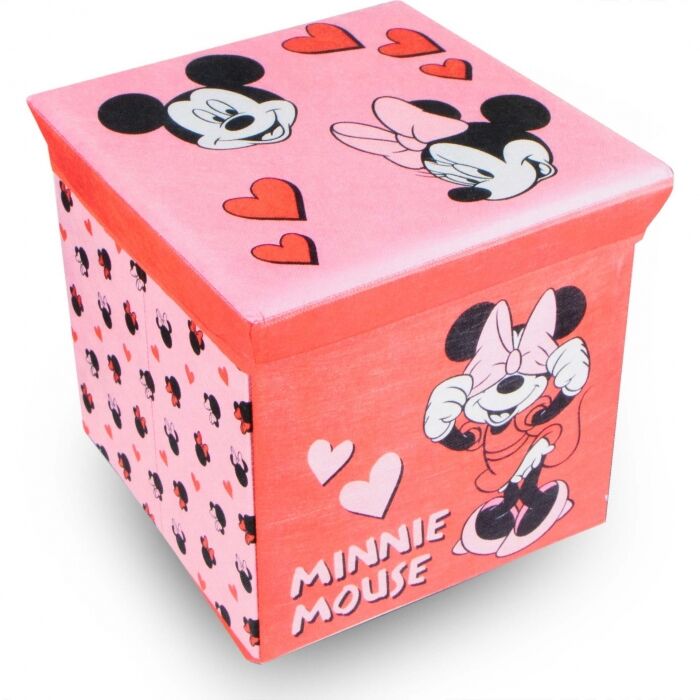 bHome Úložný Box Na Hračky Minnie Ružová S Vekom