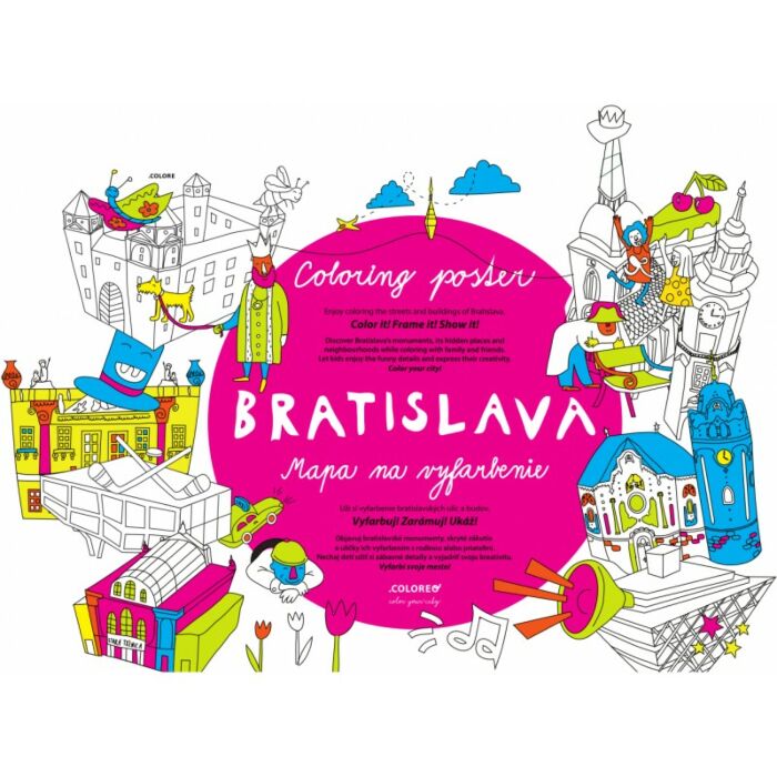 Coloreo Bratislava Plagát - Omaľovanka