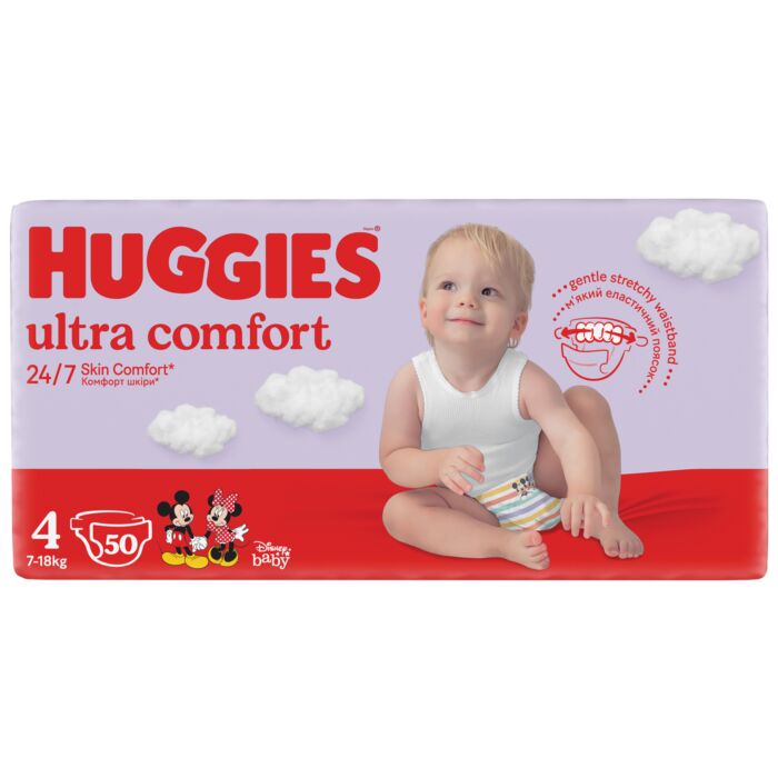 HUGGIES Ultra Comfort Jumbo Plienky Jednorazové 4 (7-18 kg) 50 ks