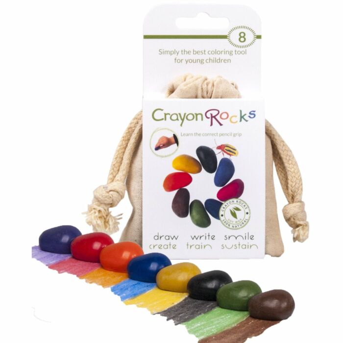 Crayon Rocks® Béžové Vrecko S Voskovkami 8 Farieb