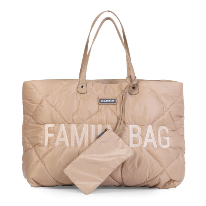 Childhome Cestovná Taška Family Bag Puffered Beige