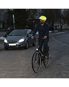  Reflexný Návlek Na Cyklistickú/ Športovú Prilbu- Neónovo Žltý