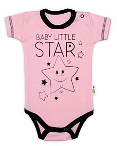  Body Ružové Krátky Rukáv Baby Little Star