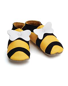  Chlapčenské Kožené Topánočky Bee Yellow