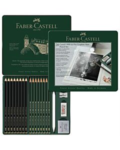  Grafitové Ceruzky Pitt Matt & Castell 9000 Set - Plech