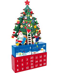 Drevený Adventný Kalendár Stromček 