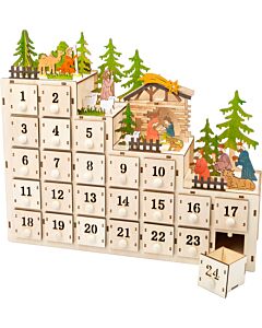Drevený Adventný Kalednár Betlehem 