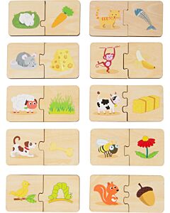  Hra Učiace Puzzle Kŕmenie Zvieratiek