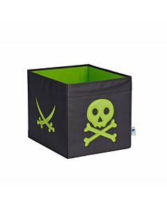  Veľký Úložný Box Piráti Šedý So Zeleným Pirátom*Darček Zdarma