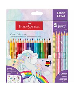  Pastelky Colour Grip Unicorn 18+6 Sparkle
