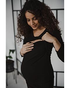  Tehotenské a Dojčiace Tričko Milk Shirt Čierna