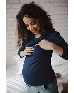  Tehotenské a Dojčiace Tričko Milk Shirt Modrá