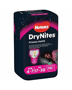  DryNites Nohavičky Plienkové Jednorazové Pre Dievča (17-30 kg) 10 ks