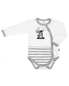  Dojčenské Bavlnené Celorozopínacie Body Zebra Exclusive