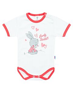  Detské Body S Krátky Rukávom Lovely Rabbit Ružové