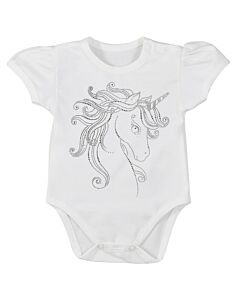  Dojčenské Letné Body Unicorn Summer Biele