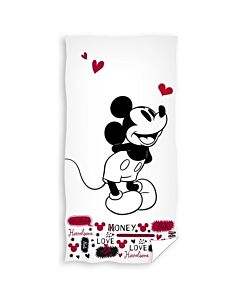  Detská Froté Osuška Zamilovaný Mickey Mouse Biela