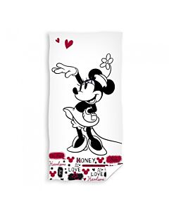  Detská Froté Osuška - Zamilovaná Minnie Mouse Biela
