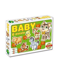  Detské Puzzle Baby Farma 6ks