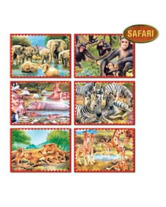  Skladacie Obrázkové Kocky 12ks Safari II
