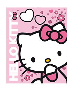  Detská Obojstranná Auto Deka Hello Kitty 120x150 Cm