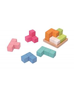  Drevená Kocka Tetris